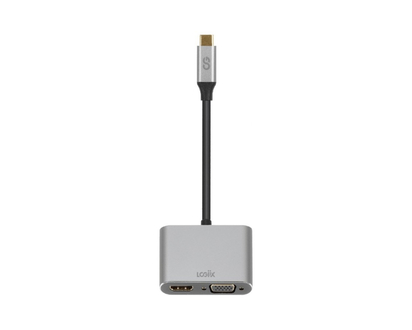 LOGiiX USB-C to VGA & HDMI Adapter - Graphite Grey - LGX-13603