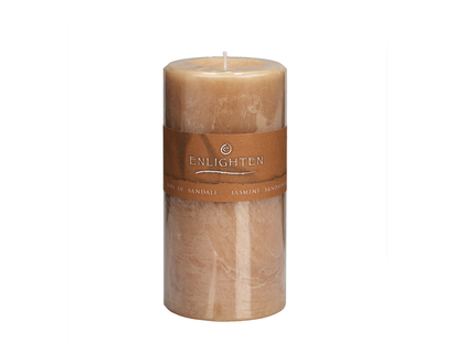 Enlighten Pillar Candle - Jasmine Sandalwood - 3 x 6inch 