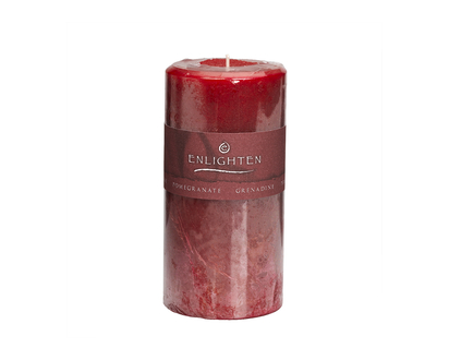 Enlighten Pillar Candle - Pomegranate - 3 x 6inch 