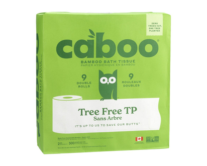 Caboo Bamboo Bath Tissue Plastic Free - 9pk/300's
