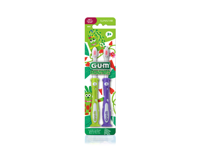 GUM Monsterz Kids Toothbrush - Soft - 2 pack