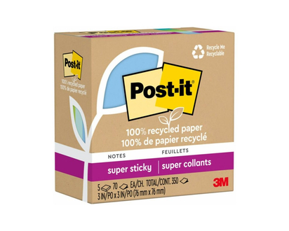 Post-it Super Sticky Oasis Collection Notes - 5 x 70 sheets