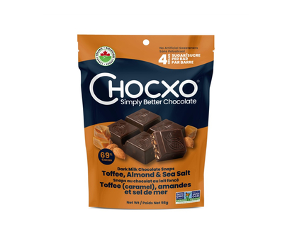 Chocxo Dark Milk Chocolate Almond Snaps Toffee - 98g