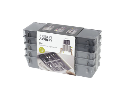 Joseph Joseph Blox Drawer Organizer Set - Grey - 7 piece