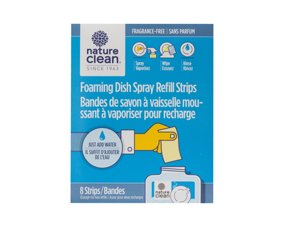 Nature Clean Foaming Dish Spray Refill Strips - 8's