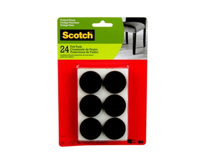 Scotch Felt Pads - Brown - 24's
