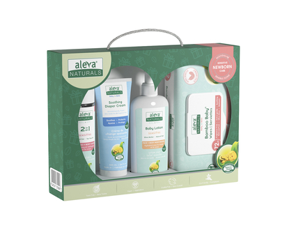 Aleva Naturals Newborn Baby Sensitive Care Gift Set - 4 piece