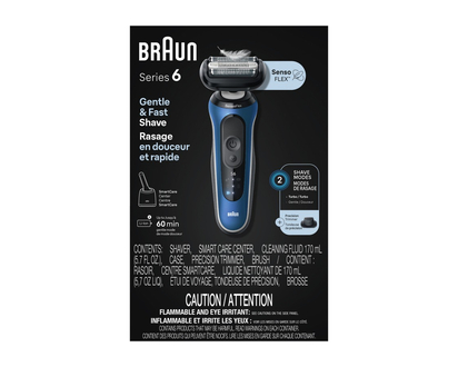 Braun Series 6 Electric Shaver for Men - Blue - 6172CC