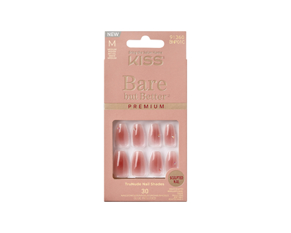 Kiss Bare but Better Premium False Sculpted Nail Kit - Medium - Shine - 30s