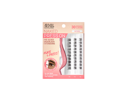 Ardell Naked Press On Pre-Glues Underlash Extentions - Natural - 30s