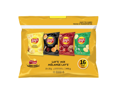 FRITO LAY VARIETY PACK LAYS 448G