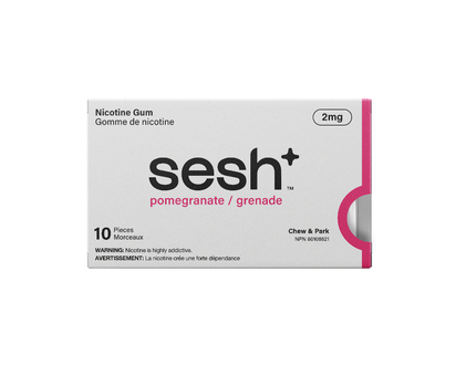Sesh+ Nicotine Gum - Pomegranate - 2mg - 10's