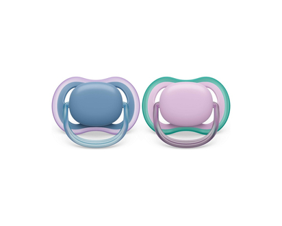 Philips Avent Ultra Air Pacifier Set - 6-18 Months - Blue Hush / Lush Lilac - 2 pack
