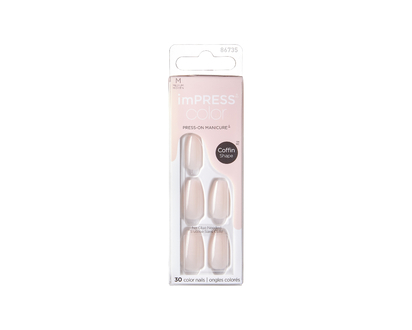 ImPRESS Color Press-on Manicure False Nails Kit - Medium - Coffin - Serendipity - 30's