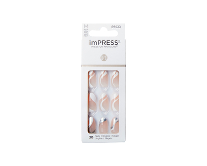 ImPRESS Press-on Manicure False Nails Kit - Medium - Almond - On My Mind - 30's