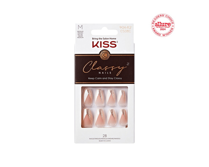 KISS Classy False Nails Kit - Medium - Coffin - The Boss - 28's