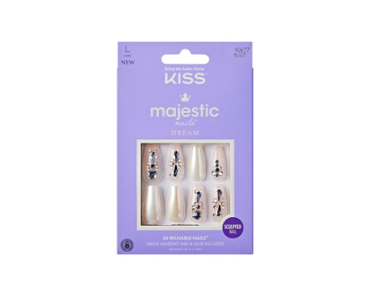 KISS Majestic Nails Dream Sculpted Nail Set - Long - Coffin - Million Dollar Baby - 30's