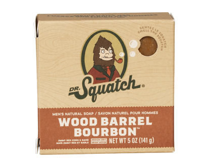 Dr.Squatch Mens Natural Soap - Wood Barrel Bourbon - 141g