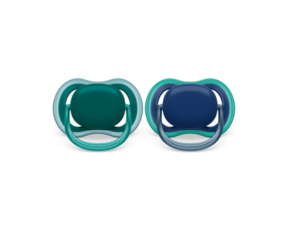 Philips Avent Ultra Air Pacifier Set - 6-18 Months - Deep Opal / Steel Blue - 2 pack