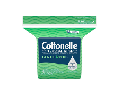 Cottonelle GentlePlus Cleaning Wipes - 168's