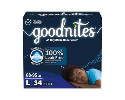 GoodNites Pajama Pants for Boys - Extra Large - 28's