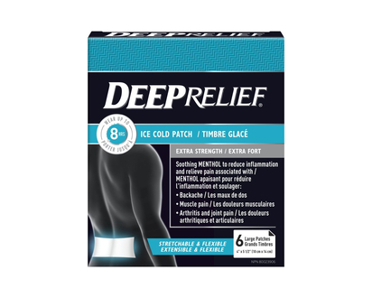 Deep Relief Extra Strength Ice Cold Patch - Large - 6 pack