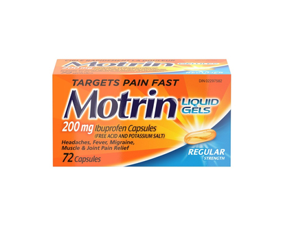 Motrin Regular Strength Liquid Gels - 72's