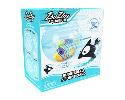 ZhuZhu Aquarium Fish Toy - Bubble Ball & Surf Board
