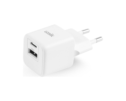 LOGiiX Power Cube 30 Mini Duo USB-A & USB-C European Power Adapter - LGX-13706