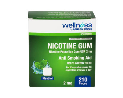 WELLNESS NICOTINE GUM 2MG/210'S in Mint