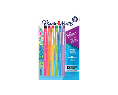 Paper Mate Flair Felt Tip Pen Set - 0.7mm - 12pk