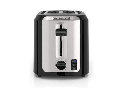 BLACK+DECKER 2-Slice Toaster - Stainless Steel/Black - TR7827-1BDC