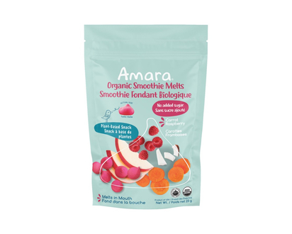 Amara Organic Smoothie Melts Snack - Carrot Raspberry - 23g