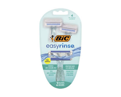 BIC easyrinse Women's Disposable Razor - 4 blades - 2's