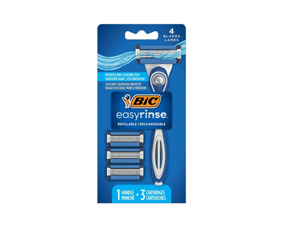 BIC easyrinse Men's Refillable Razor - 4 blades - 4's