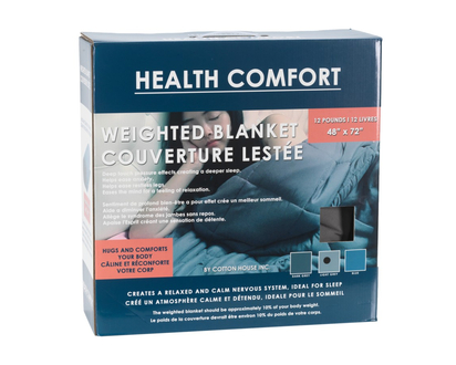 H/CMFRT W/BLANKET 12LB L/GRY in Grey