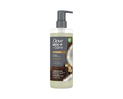 Dove Men+Care Hydration Shampoo/Conditioner - Ginger & Coconut Oil - 518ml