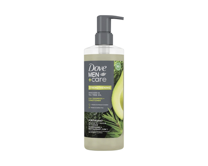 Dove Men+Care Strengthening Shampoo/Conditioner - Avocado & Tea Tree Oil - 518ml