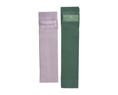 Danskin Fabric Bands - Pink/Green - Large - 2 Pack