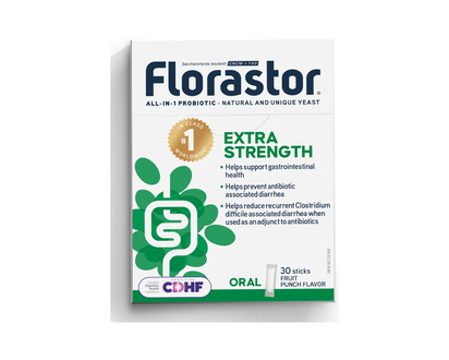Florastor Extra Strength Probiotic Sticks - Fruit Punch - 30's