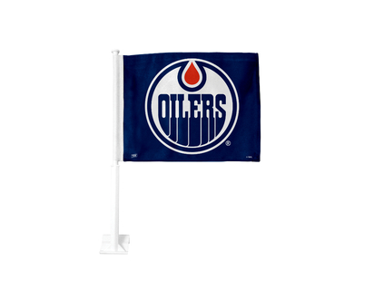 NHL Oilers Car Flag - 1 Sided