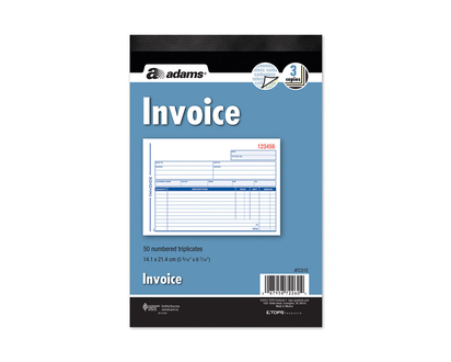 Adams Invoice Book - 3 Part - 50s