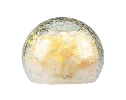 LED Crackle Globe with Himalayan Salt