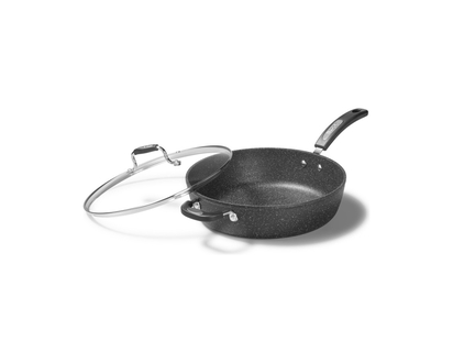 Starfrit The Rock Non-Stick Jumbo Cooker Pan with Lid - 30cm (12-inch) - Black