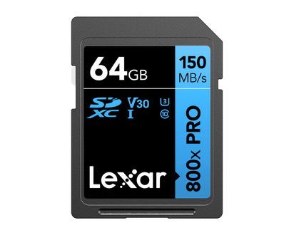 Lexar 800X Pro Sd - 64GB - Black/Blue