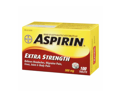 ASPIRIN Extra Strength Tablets - 500mg - 100s