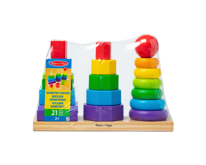 Melissa & Doug Geometric Stacker - 21 Piece