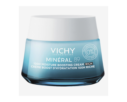Vichy Mineral 89 100H Moisture Boosting Rich Cream - Fragrance Free - 50ml