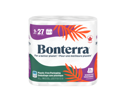 Bonterra Bathroom Tissue - Triples - 9 pack