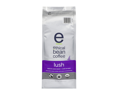 Ethical Bean Coffee - Lush Medium Dark Roast - Whole Bean - 908g